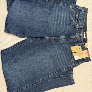 Levi's Dark Blue Cinch Barrel Jeans